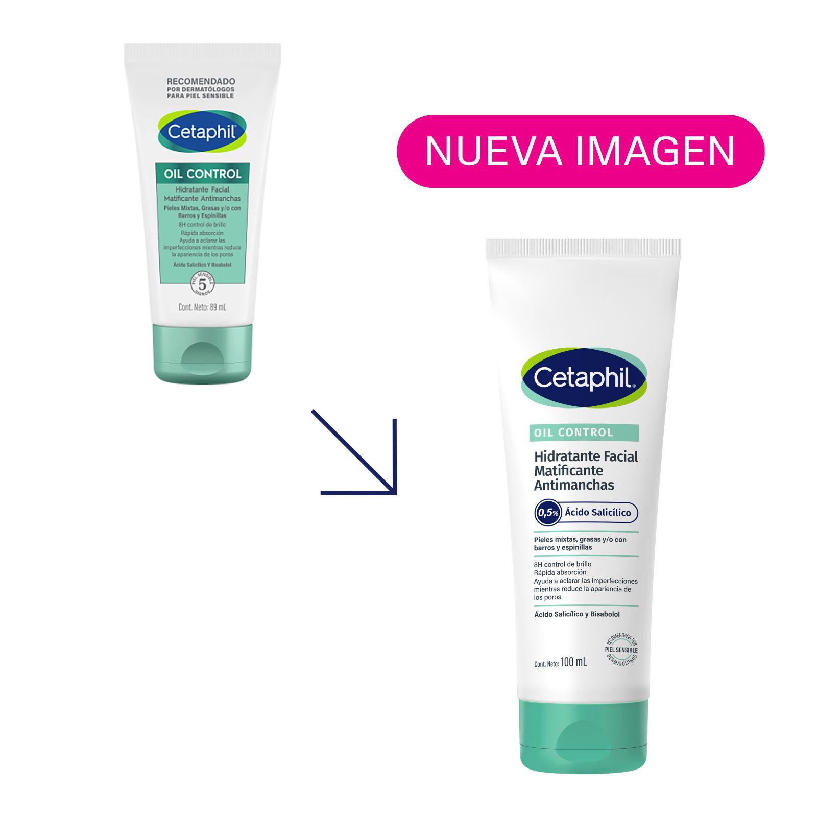 Oil Control Hidratante Facial Matificante Antimanchas