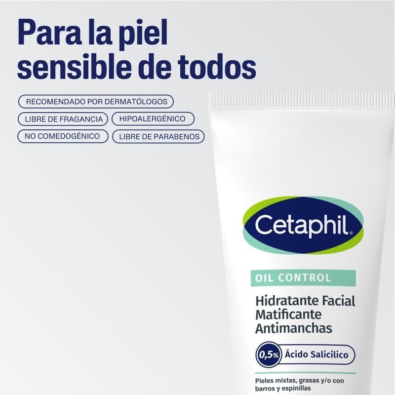 Oil Control Hidratante Facial Matificante Antimanchas
