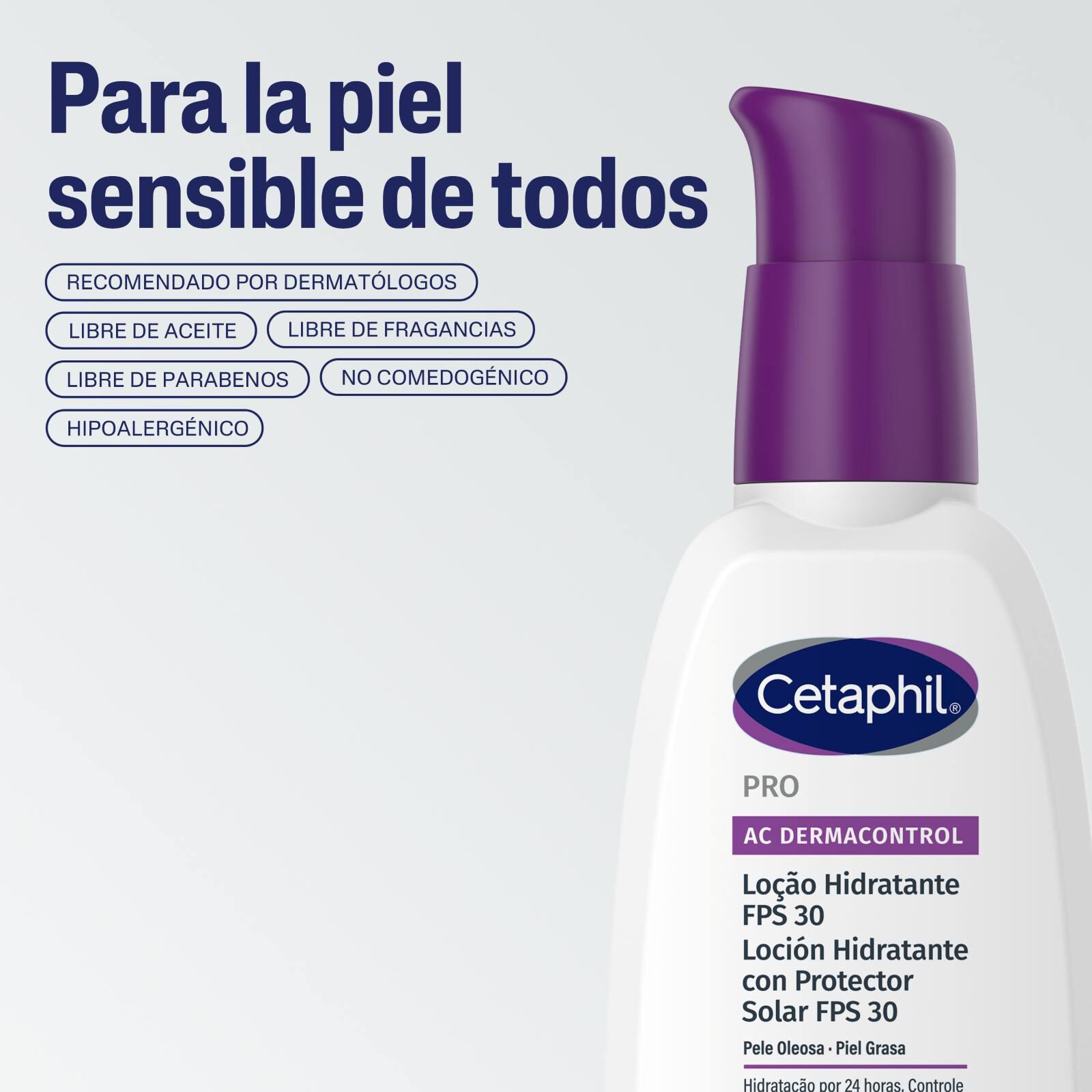 PRO AC Dermacontrol Loci&oacute;n Hidratante Facial con FPS 30